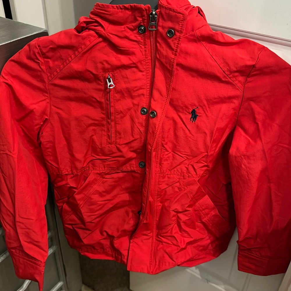 Boys Polo Ralph Lauren jacket. Red in color, size 6.